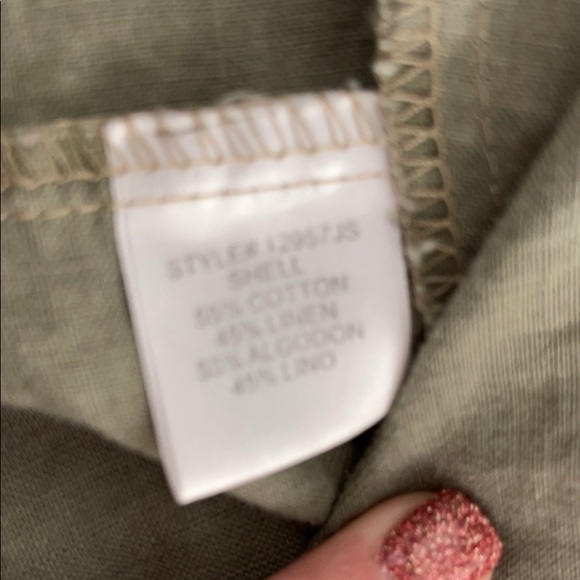 Green linen romper - Picture 4 of 5